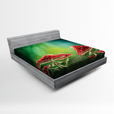 Mushroom Microfiber Fitted Sheet