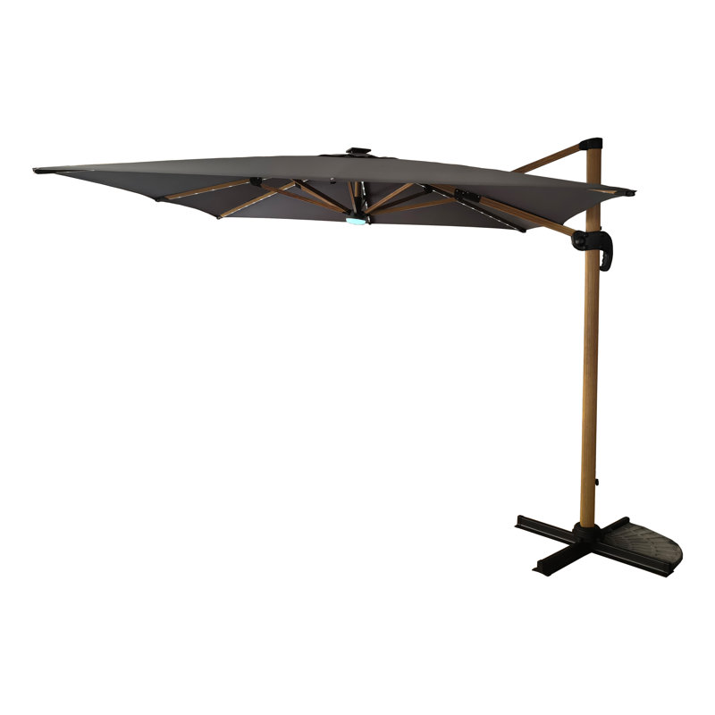 Camora 250cm Lighted Cantilever Parasol, Grey