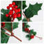 Guirlande de Noël artificielle 5,9 pi houx et baies rouges