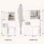 Bureau de meuble-lavabo 37 pouces avec miroir coulissant à DEL et rangement-1085963747