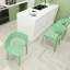 Chaises simples en polypropylène de 4 pièces pour le salon, la salle à manger, le jardin et la terrasse, durabilité, support lombaire, aucun assemblage requis
