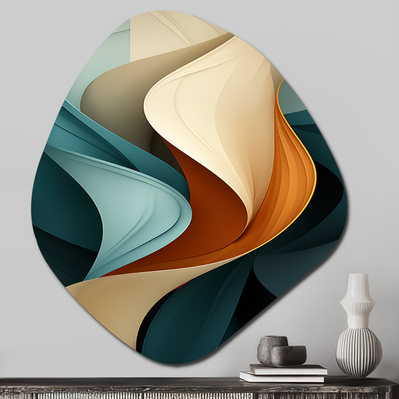 Claria - formes abstraites nébuleuse, art mural asymétrique en métal, H 28 po x l 25 po