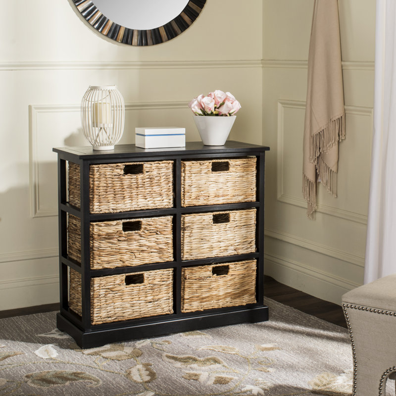 Painswick Solid Wood Accent Chest, Distressed Black