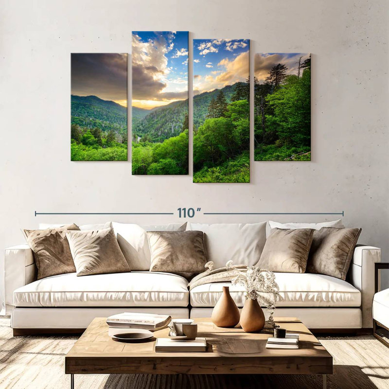 Alvord Newfound Gap At Sunset, 54" H x 84" W