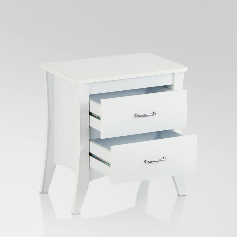 Babb White Finish Accent Table