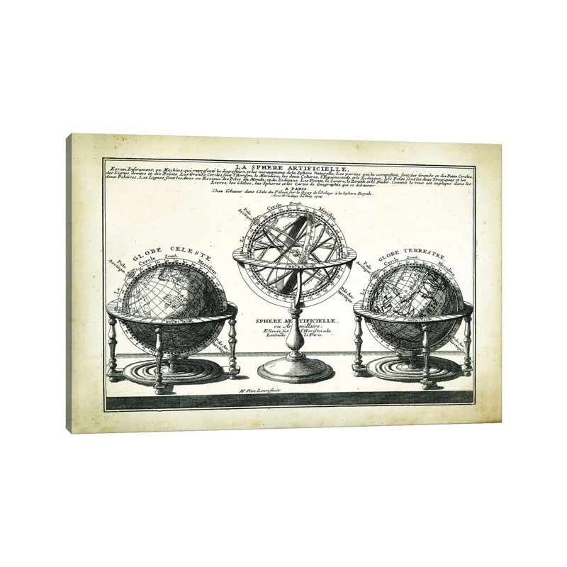 La Sphere by PatentPrintStore - Wrapped Canvas Print, 20.32 cm H x 30.48 cm W