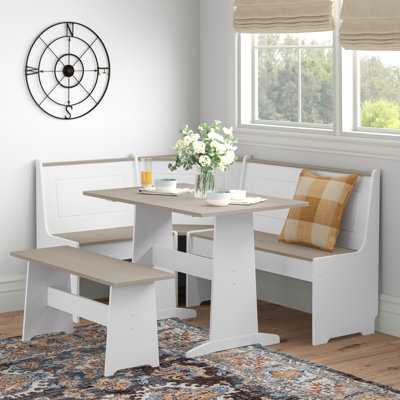 Chen 5 – Person Corner Pine Breakfast Nook with Hidden Storage