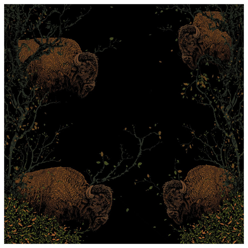 Couvre-lit matelassé Buffalo In Woodland, Queen