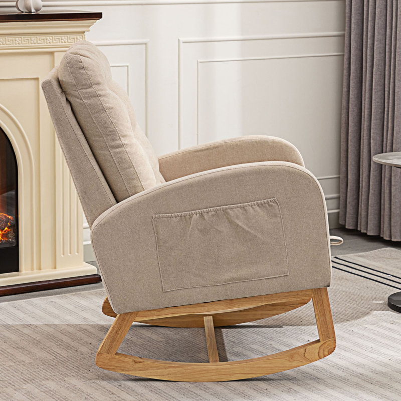 Chaise berçante d'appoint avec repose-pieds
