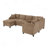 U-Shaped Sectional Sofa With Built-In Cup Holders, Storage Space And USB Ports-500272836