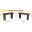 Console de style campagnard de 63 po de long, canapé rectangulaire brun rustique derrière le canapé, table de couloir d'entrée en grain de bois massif pour le salon, la salle à manger-4200169