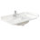 36" Single Countertop with Square Sink, Backsplash & Sidesplash
