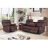 Avrielle Breathable Leather Power Reclining Living Room Set Reclining Sofa + Recliner Single Chair Set