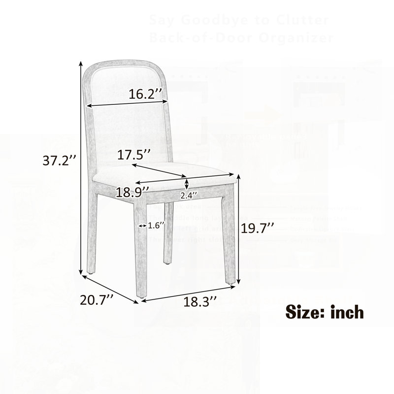 Ensemble de chaises de salle à manger de style rétro avec 4 chaises rembourrées, pour des sièges classiques et confortables dans la salle à manger et le salon.