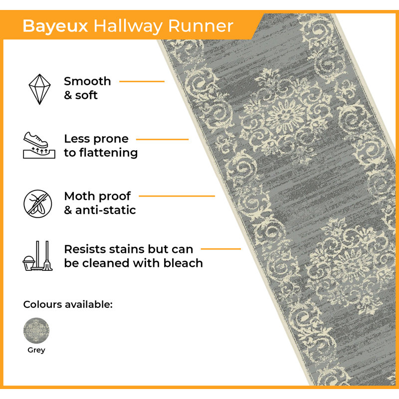 Runner Floral Area Rug, Runner 60 x 150 cm