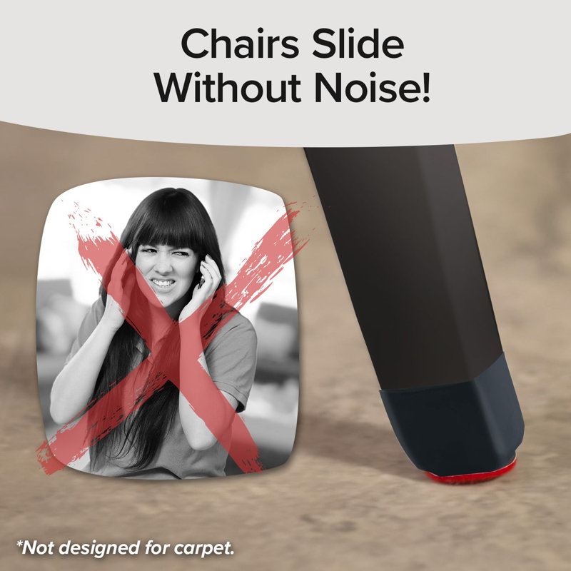 Midnight Black Ultra-Durable Chair Leg Floor Protectors