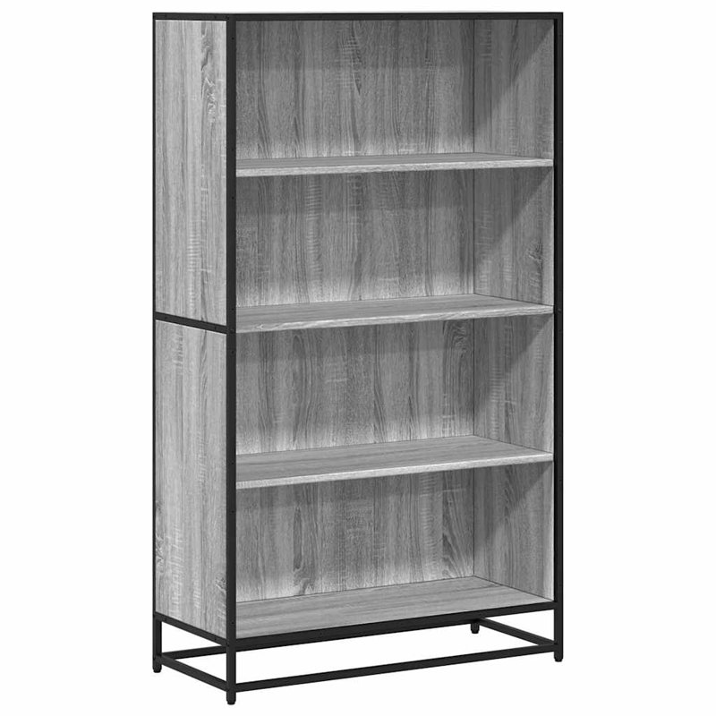 Borough Wharf Bookcase Engineered Wood, 139cm H x 80.5cm W x 35cm D, Grey Sonoma