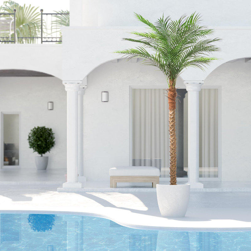 Palmier artificiel dans un pot, H 82,7 po x l 47,2 po x P 47,2 po