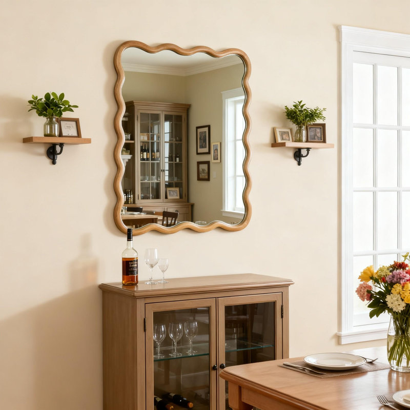 Miroir d'appoint 30 po x 40 po, Bois naturel