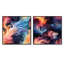Coussoule - Ensemble de 2 collages carrés abstraits-101844504-101844507