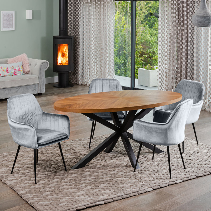 Soderquist 4 - Person Dining Set, Silver