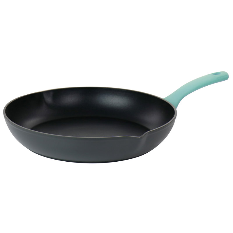 Poêle à frire antiadhésive en aluminium vert 9,5 pouces avec bec verseur Oster Rigby, Bleu