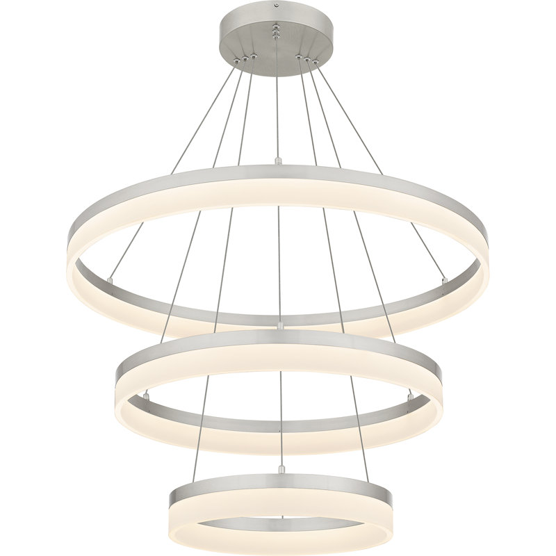Vashtie Integrated LED Pendant Light, Brushed Nickel