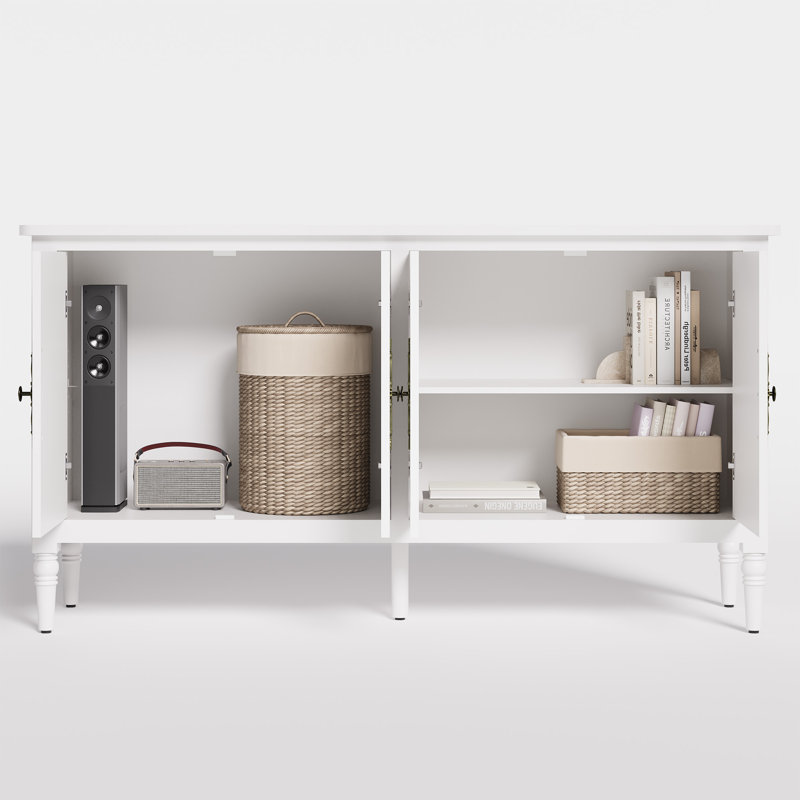 149.6cm Wide Solid Wood Sideboard, White
