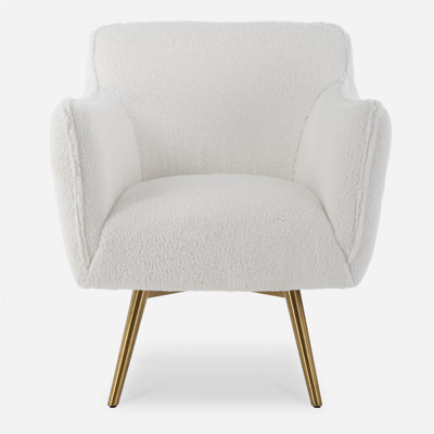 Mercer41 Helgard White Swivel Chair