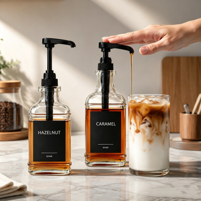 Food-Grade Clear Square Glass Liquid Dispensers