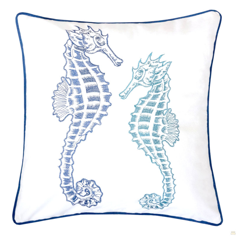 Bleu / hippocampes spa, Simple, Indigo