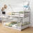 Godana Twin over Full House Bunk Bed with Built-in Ladder-2039014795