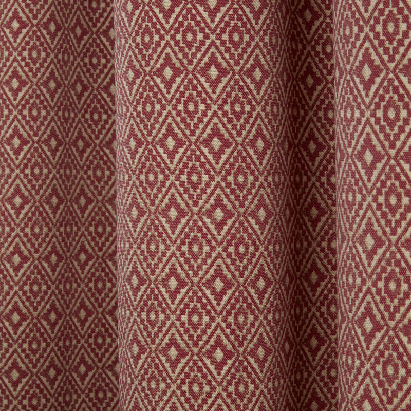 Wilks Semi Sheer Curtain Pair, 117 W x 229 D cm, Red