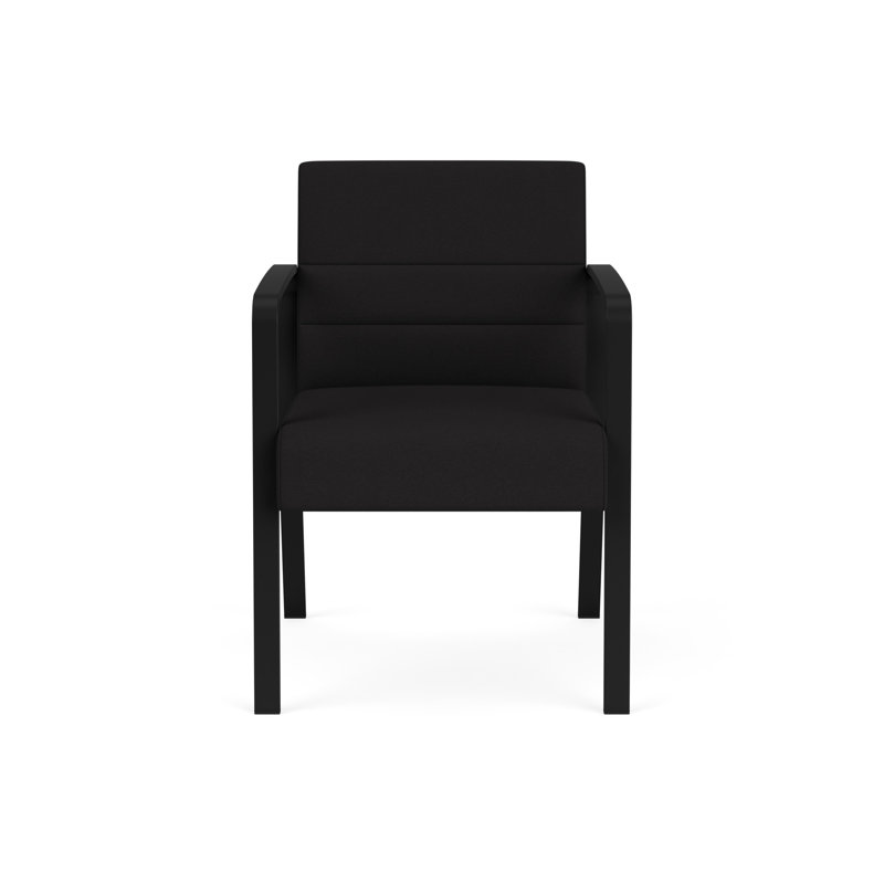 Cadre en métal pour chaise de réception Waterfall, Portes ouvertes en tissu noir, Noir