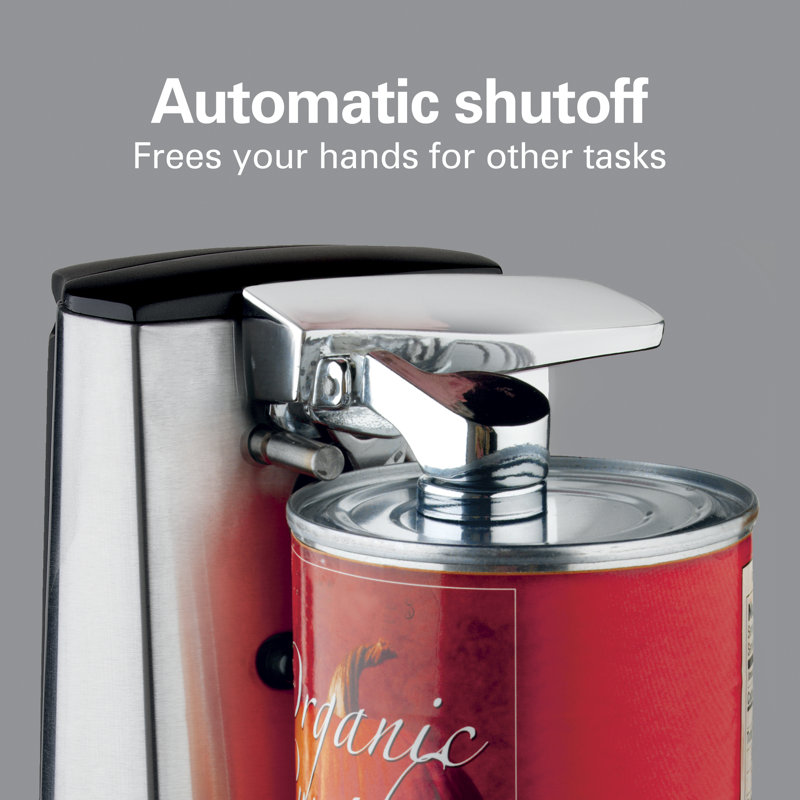 Hamilton Beach Extra-Tall Silver Electric Can Opener with Knife Sharpener
