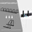 Andhav Bike Stand Parking Rack Floor/Wall Mount, 6 Racks Black