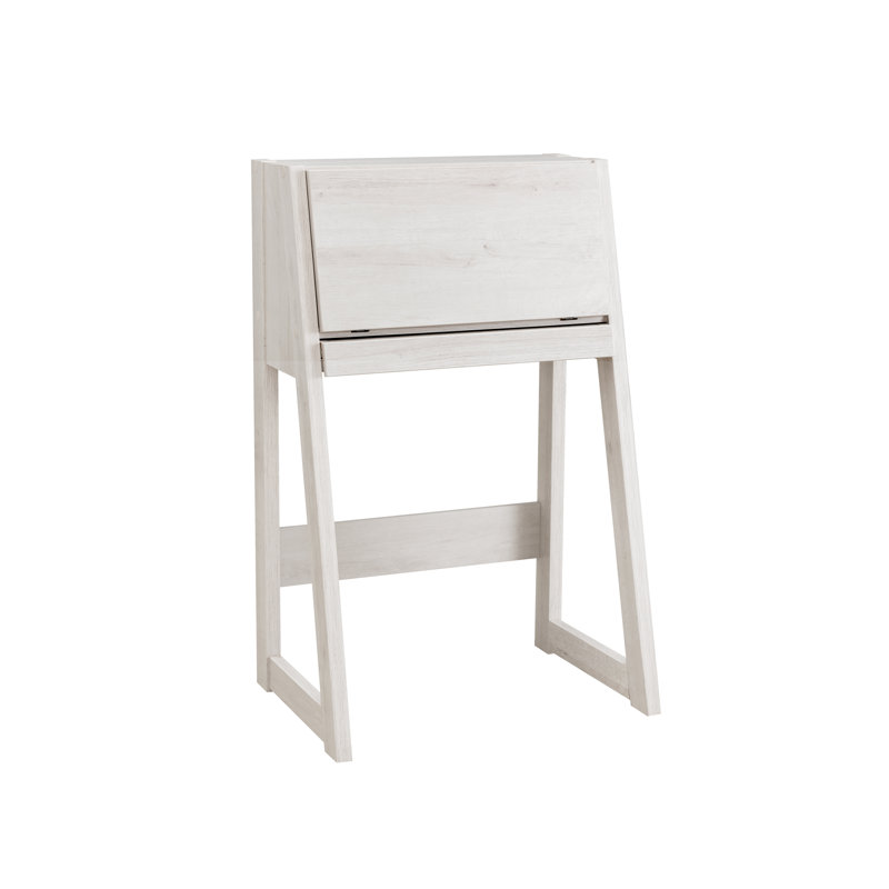 Secrétaire de l 26 po avec surface de travail rabattable Fralick, Chêne blanc