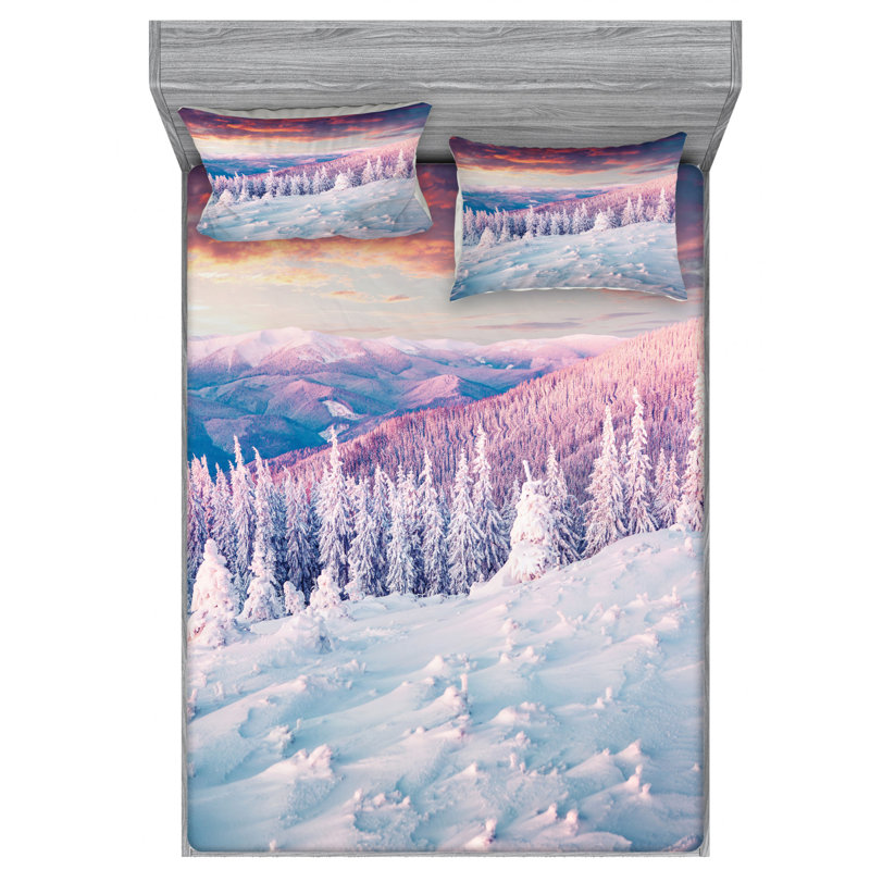 Microfiber Sheet Set, Queen Sheet Set with Fitted Sheet