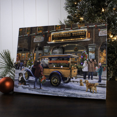 Christmas Theatre 8x6 Mini Lighted Easel Back Canvas