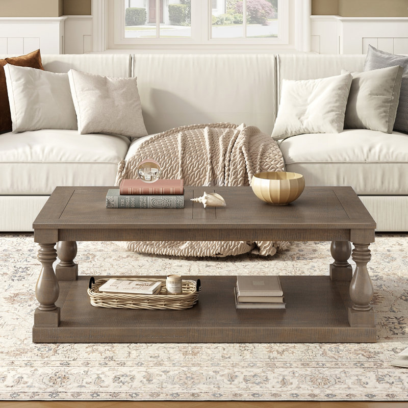 Table basse Modern Minimalist Farmhouse, Brun