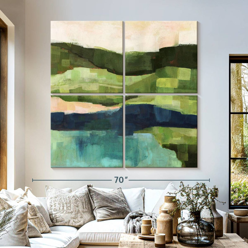 Pastoral Patchwork I, 57" H x 57" W