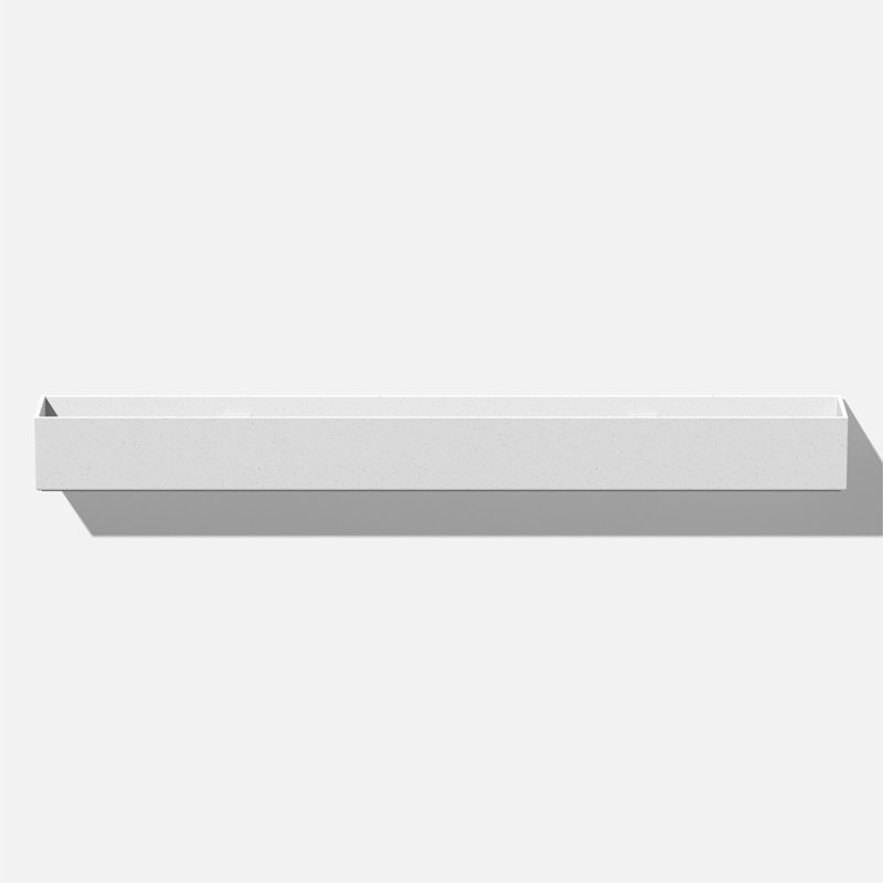 Pot à fleurs suspendu Geo Series, Blanc, Ensemble de 1, H 3 po x l 32 po x P 3,5 po