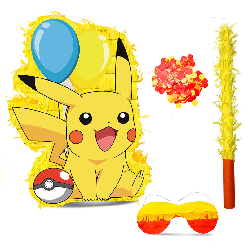 Ensemble de 4 grandes décorations de pokémon pour fête d'anniversaire