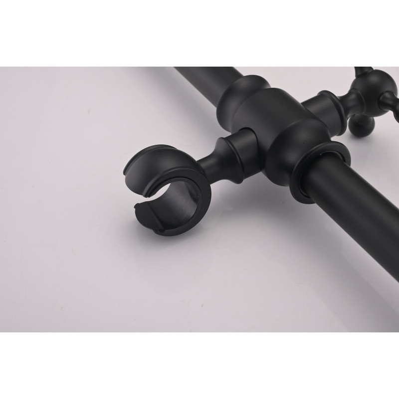 6-Setting Handheld Shower Head Combo with 26.18 Inch Slide Bar and ON/OFF Pause Switch, Matte Black