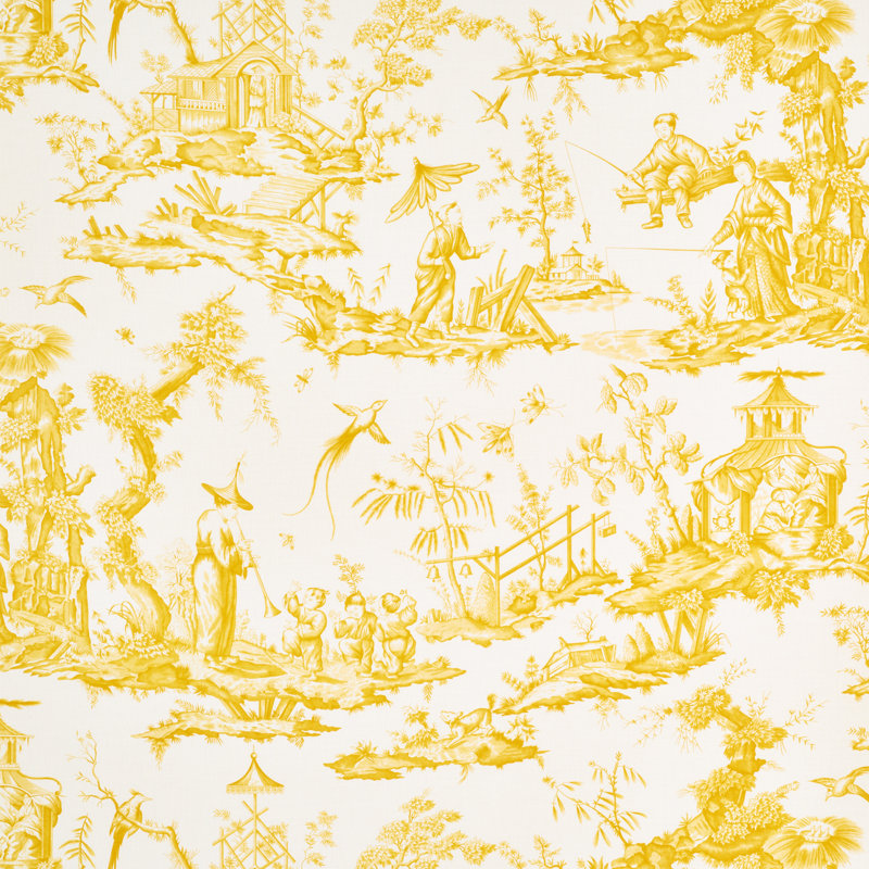 Shengyou Toile Fabric, Yellow