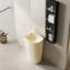 Lavabo sur pied en céramique beige crème avec miroir intelligent