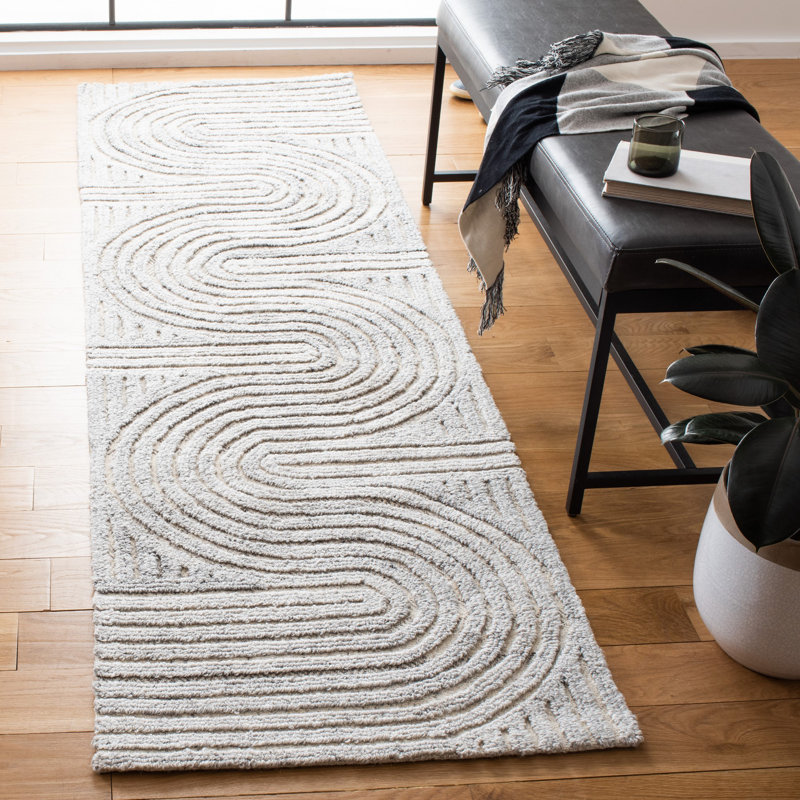 Aydee Hand Tufted Abstract Indoor Rug, Runner 2'3" x 8'