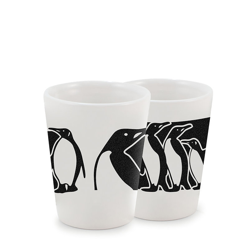 Tasse en porcelaine 350 ml / 11,8 oz - Pingouin - noir