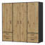 Taneem 4 Door Manufactured Wood Wardrobe