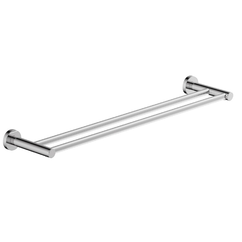 Dia 18" Wall Mounted Double Towel Bar, Chrome